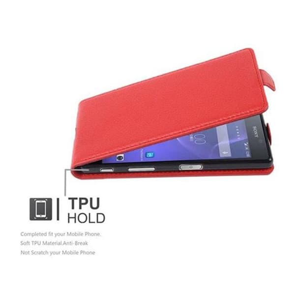Etui för Sony Xperia X Flip Case i KIRSCHRÖD Skydd