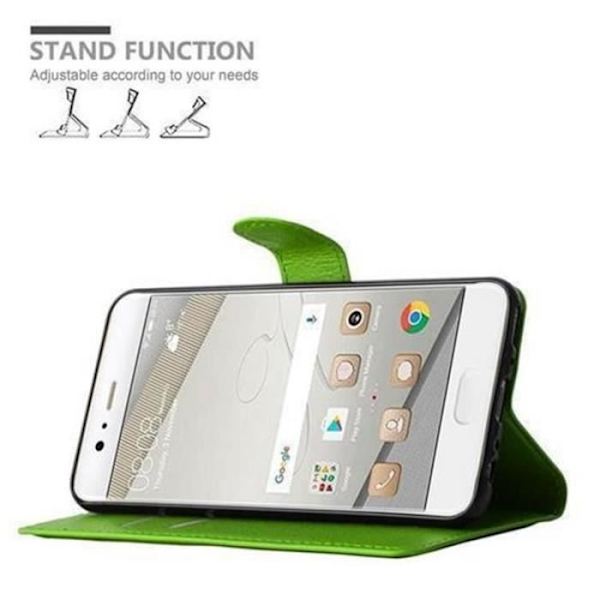 Huawei P10 PLUS Fodral i PARROT GREEN från Cadorabo Full Skyddsfodral med Flip Flip och praktiskt horisontellt stativ i
