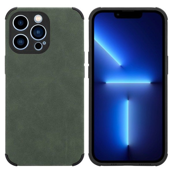 Skydd för Apple iPhone 13 PRO Fodral i Smaragdgrön Silikon TPU elegant konstläder Grön