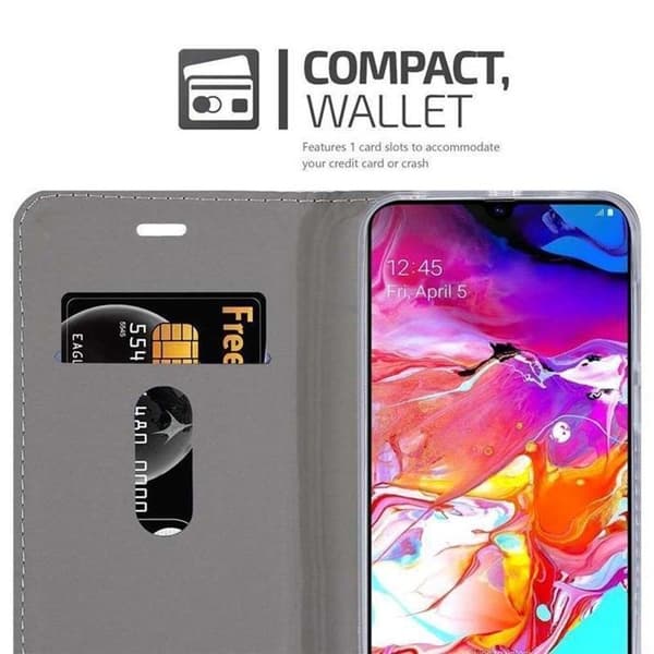 Skyddsfodral för Samsung Galaxy A70 / A70s i LJUST GRÅ BRUN Stötskyddande Etui Grå