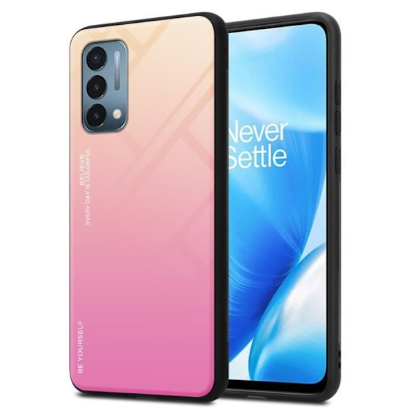 Fodral till OnePlus Nord N200 5G Fodral i GUL - ROSA Fodral Skyddsskydd tvåfärgad TPU