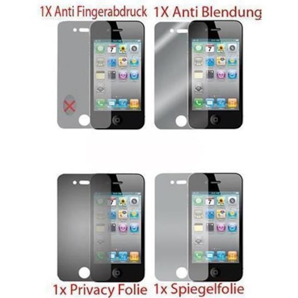 Skärmskydd för Sony Xperia SP - CADORABO - 4x - Privacy, Spegel, Matt, Anti-fingerprint Transparent