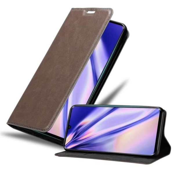 Mobilskal - CADORABO - Xiaomi Mi NOTE 10 - Kaffeebrun - Syntetiskt läder - Magnetisk stängning kaffe brunt