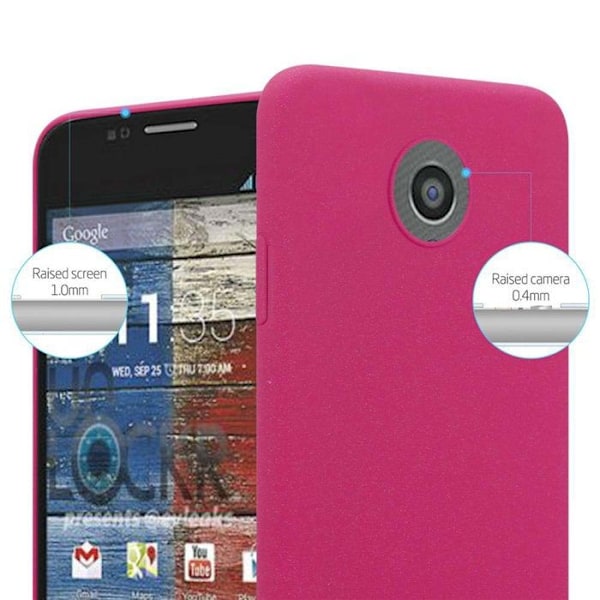 Coque för Motorola MOTO G2 Etui i FROSTY ROSE VIF Hölster Hard Case Cover Skydd med frostad yta Rosa