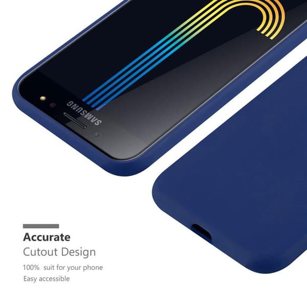 Skyddsfodral för Samsung Galaxy J7 PLUS / C8 MÖRKBLEU Candy Stötskydd Silikon Blå