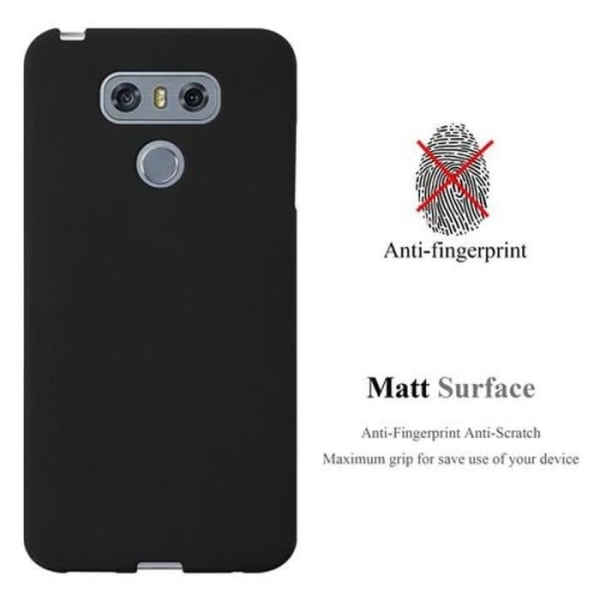 LG G6 FROST BLACK Fodral Cadorabo DESIGN FROST TPU Silikonskyddsfodral Skyddsfodral Ultra Slim Fin Bumper