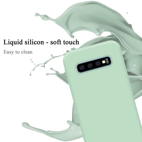 Skal för Samsung Galaxy S10 PLUS Stötabsorberande i LIQUID LIGHT GREEN Grön