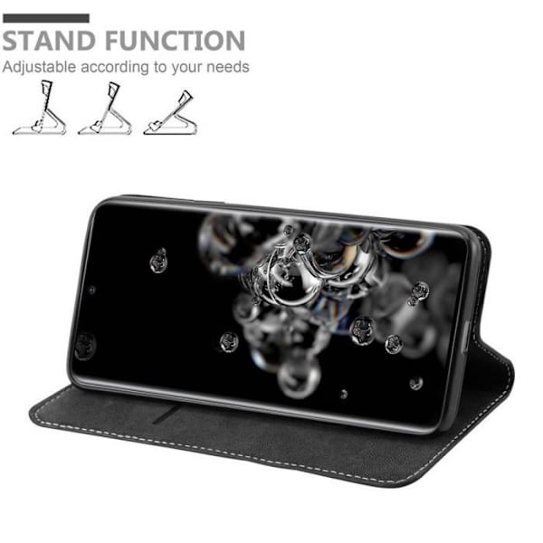 Coque för Samsung Galaxy S20 ULTRA - CADORABO - Svart Brun - Syntetläder - Magnetisk stängning - Ställfunktion SVART BRUNT