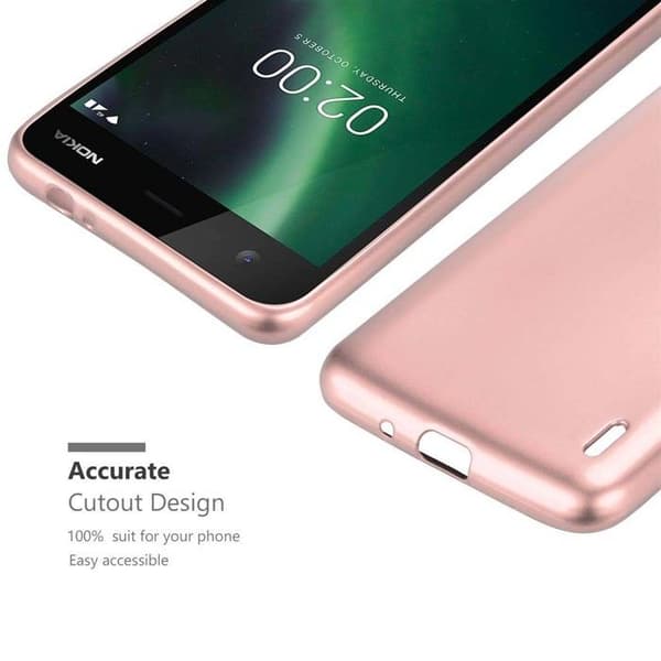 Skyddsskal för Nokia 2 2017 Skyddsskal i MATTE DESIGN i ROSÉGULD Ros