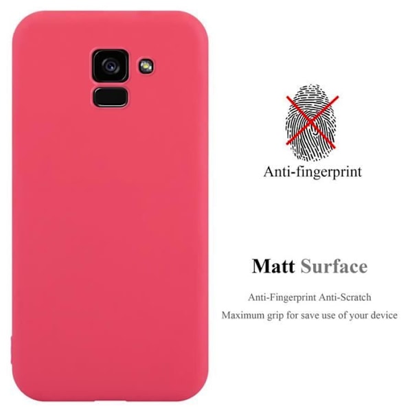 Coque - CADORABO - Samsung Galaxy A5 2018 - Candy Rouge - Stötthschutz - Tunn och Lätt Design Candy Red