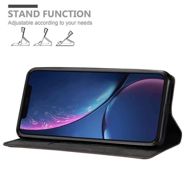 Coque - CADORABO - Apple iPhone 11 PRO - Syntetiskt läder - Magnetstängning - Ställfunktion kastanj