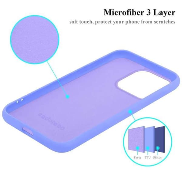 Skal för iPhone 15 PRO Stötabsorberande i LIQUID LIGHT PURPLE Violett