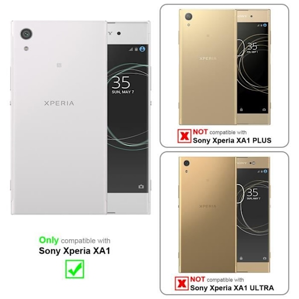 Coque - CADORABO - Sony Xperia XA1 - Stöttekskydd - Frostad Design - Färg Frosty Blå Frostig blå