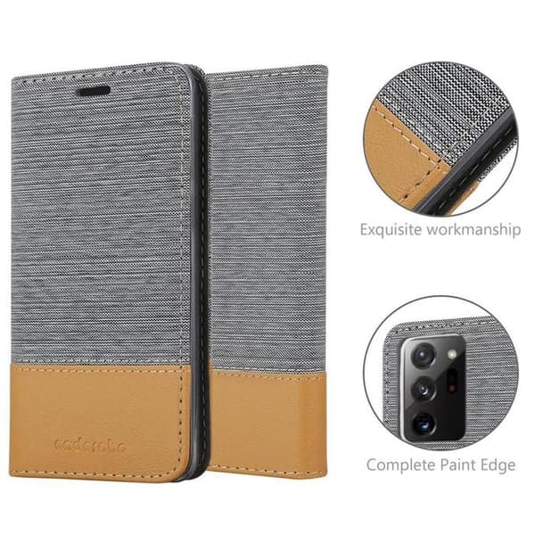 Skyddsfodral för Samsung Galaxy NOTE 20 PLUS i LJUST GRÅ BRUN Stötskyddande Etui Grå