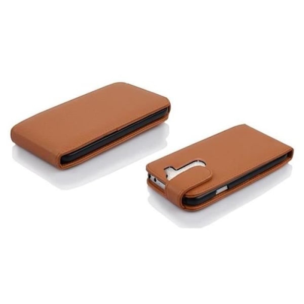 Cadorabo Fodral LG G2 MINI DESIGN FLIP Style Fodral Fodral Fodral konstläder Struktur HAZEL BRUN