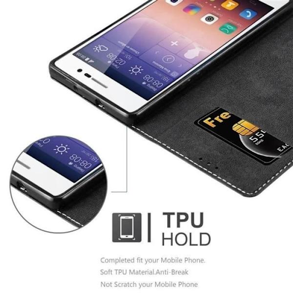 Cadorabo skal för Huawei P7 - i Brunt - Reservera X – Plånbok