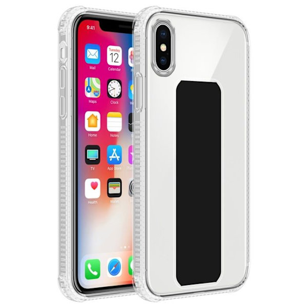 Fodral för Apple iPhone XS MAX Fodral i SVART Flexibelt TPU silikonskydd med hållare och stativfunktion Svart