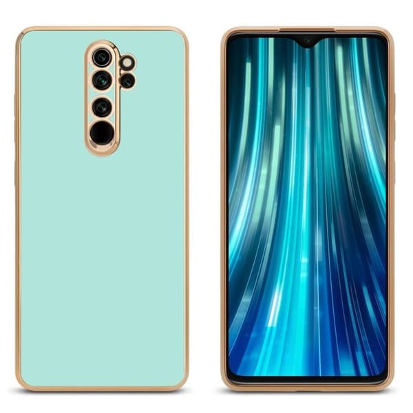 Fodral för Xiaomi RedMi NOTE 8 PRO Glansig Mintgrön - Guld med skydd för kamera Grön