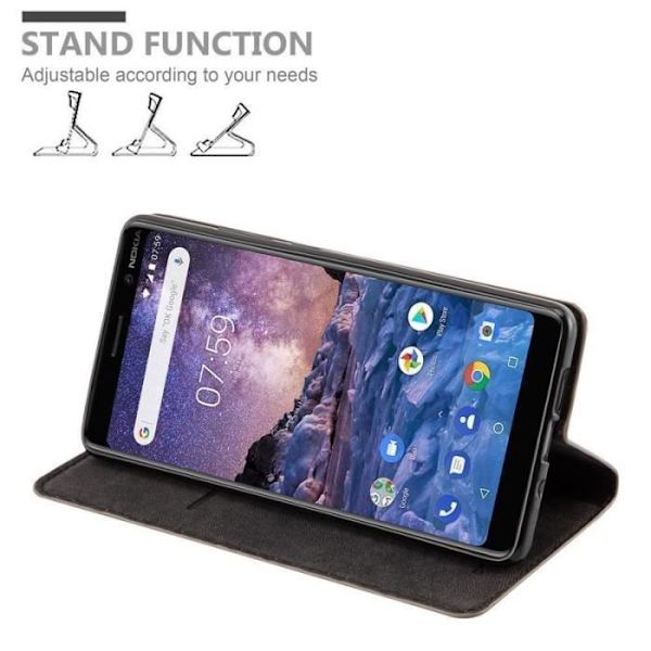 Cadorabo Fodral till Nokia 7 PLUS i KAFFEBRUNT
