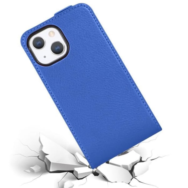 Coque - CADORABO - Apple iPhone 13 MINI - Släta konstläder - Ljusblå - Flip-skydd HIMLABLÅT