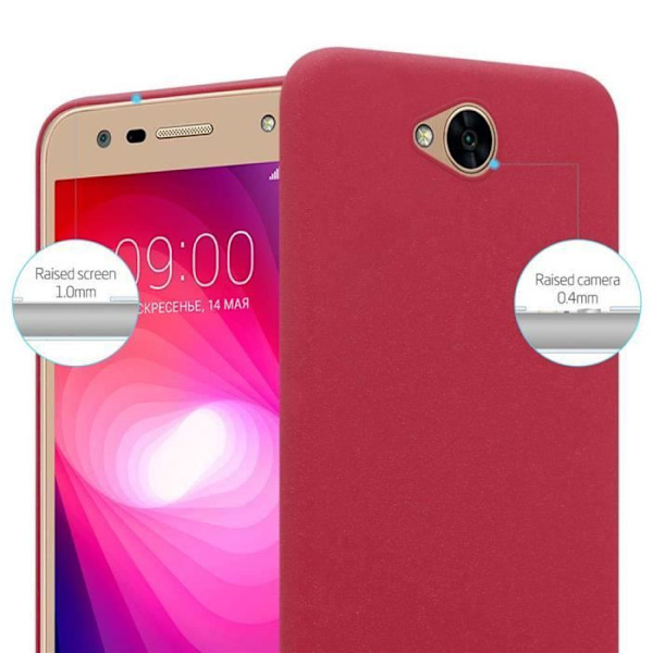 Coque - CADORABO - LG X POWER 2 - FROSTY RÖD - Stötbeständighet - Elegant design FROSTIG RÖD