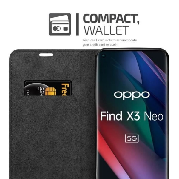 Fodral till Oppo FIND X3 NEO Fodral i APPLE RED Fodral Skyddsplånbok