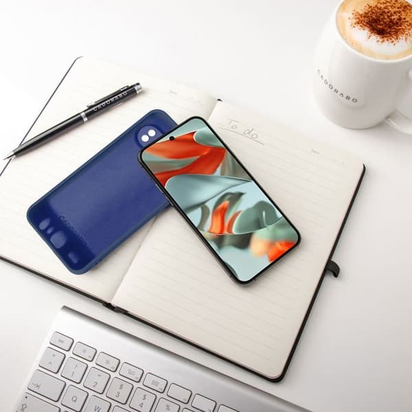 Skal för Google Pixel 9 PRO XL Stötabsorberande i LIQUID BLUE Blå