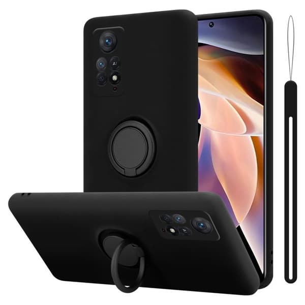 Skyddsfodral för Xiaomi RedMi NOTE 11 PRO 4G / 5G i LIQUID BLACK Stötskydd Svart