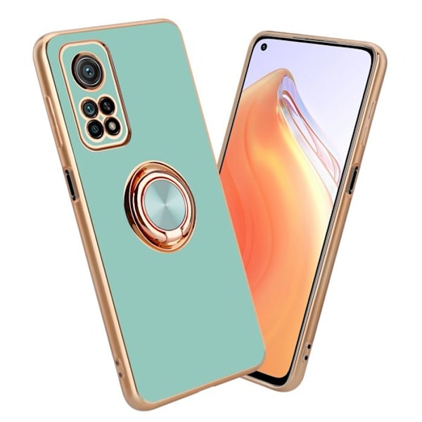 Hus för Xiaomi Mi 10T / Mi 10T PRO Fodral i Glänsande Turkos - Guld Etui Skal Silikon TPU flexibelt med Kameraskydd Grön