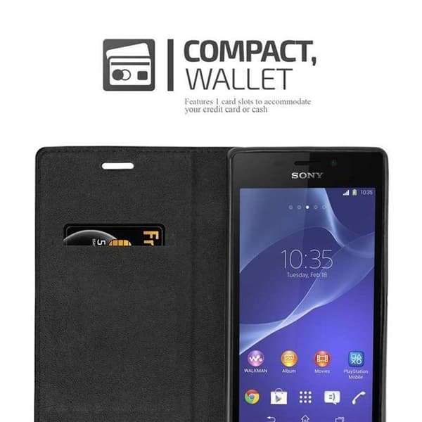 Fodral för Sony Xperia M2 / M2 AQUA i KAFÉBRUNN brun