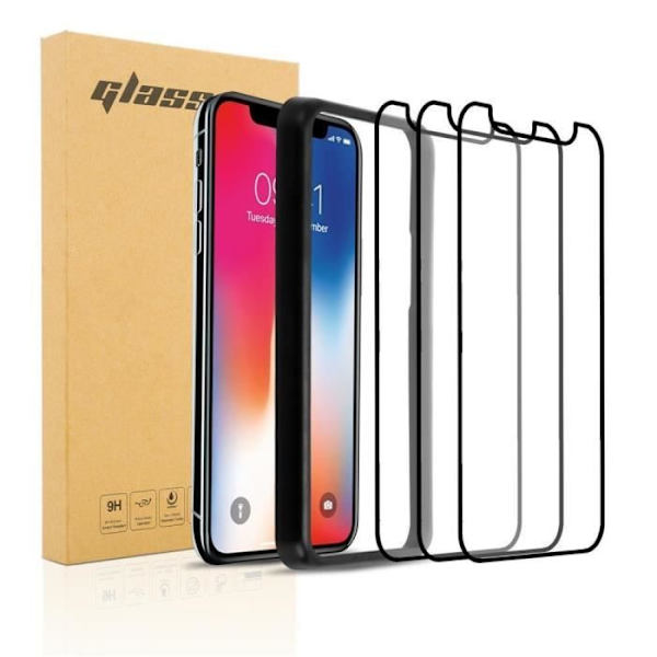 Cadorabo 3x helskärmshärdat glas för Apple iPhone XR in - härdat skärmskyddsglas med installationshjälp Transparent