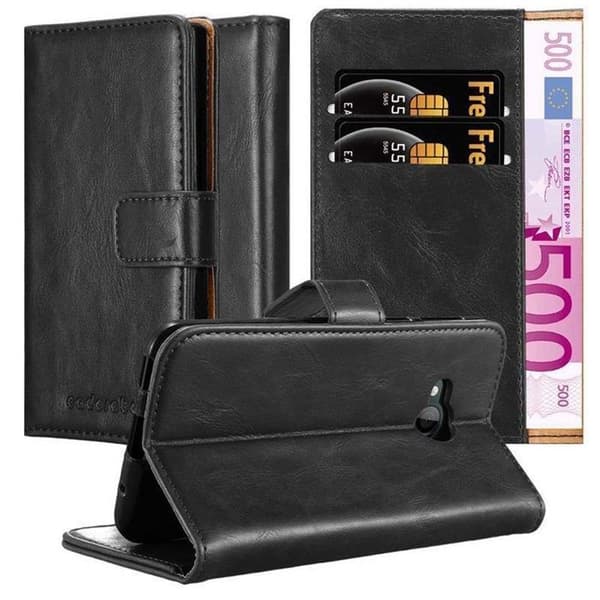Skyddsfodral för HTC U PLAY i JET BLACK Svart