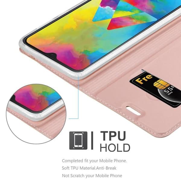 Flipfodral för Samsung Galaxy M21 / M30s Etui i CLASSY GULD ROSÉ Plånbok Stötsäker Ros