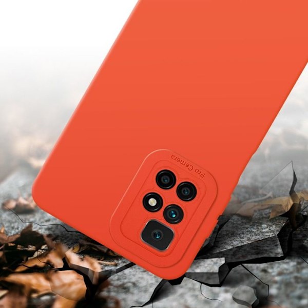 Coque för Xiaomi RedMi 10 i FLUID ORANGE Hölster Etui Case Cover i flexibel TPU-silikon Skydd Gul
