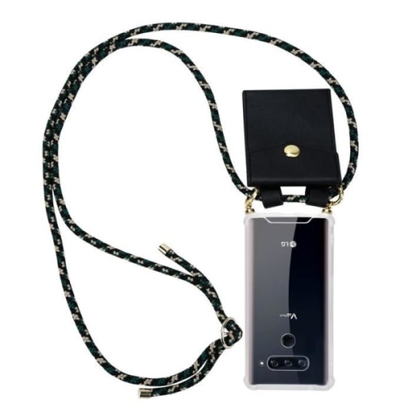 Cadorabo Fodral för LG V40 - i Beige' - Silikon TPU med dragsko och avtagbart fodral