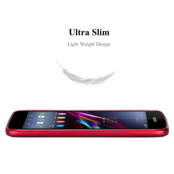 Skyddsfodral för Sony Xperia E1 Skyddsfodral i MATTE RÖD Metallic Design Röd