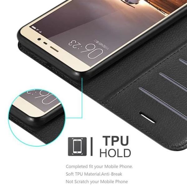 Coque - CADORABO - Red Mi Pro - Svart - Mjuk - Bokstöd funktion Svart
