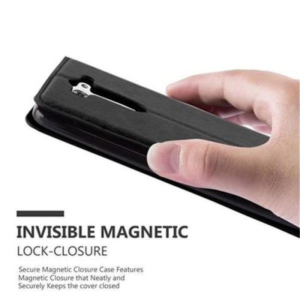 LG G3 MINI - G3 S Fodral i NIGHT BLACK från Cadorabo (INVISIBLE MAGNETIC CLOSURE Design) Helt skyddande fodral med flip flik