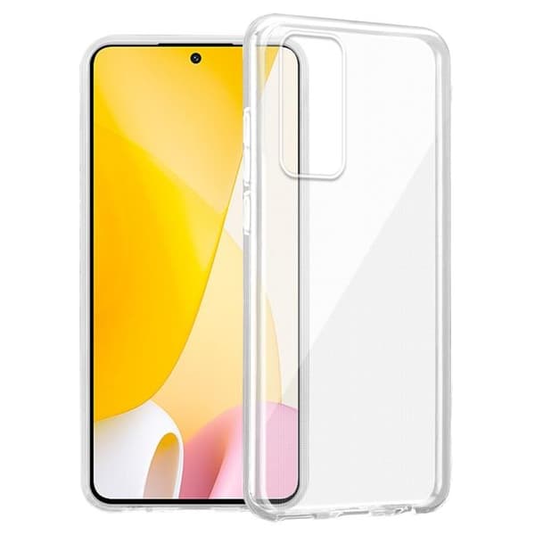 Transparent stötsäker silikonfodral för Xiaomi 12 LITE Vit