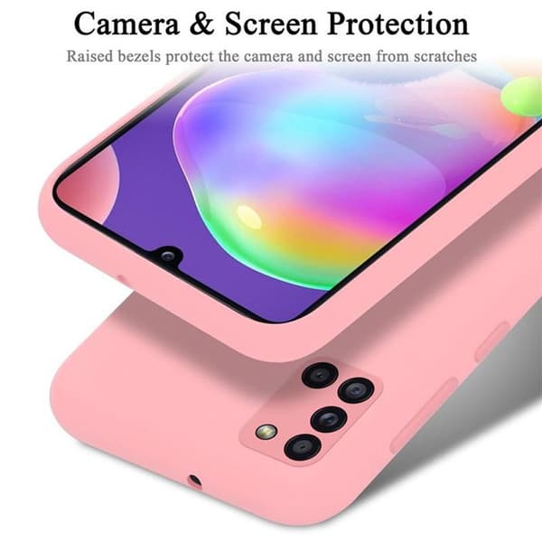 Skyddande stötsäker skal för Samsung Galaxy A31 i LIQUID PINK Ros