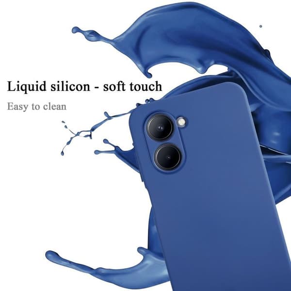 Skyddande stötsäker skal för Realme C33 i LIQUID BLUE Blå