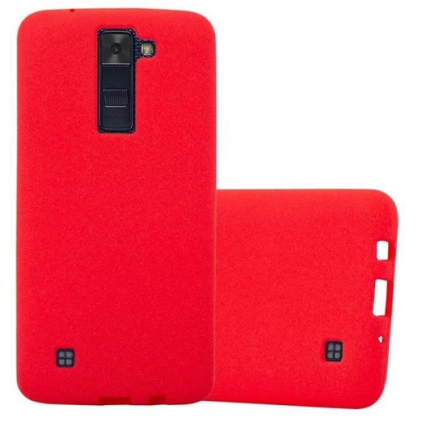 Cadorabo Fodral fungerar med LG K8 2016 i FROST RED - Stötsäker och reptålig TPU silikonhölje - Ultra Slim Protective Gel