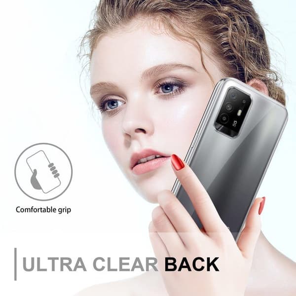 Transparent skydd för Oppo A94 5G, helskydd Vit