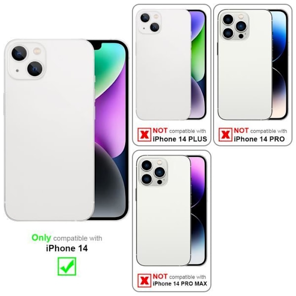 Coque - CADORABO - iPhone 14 - Clear View - Svart - Ställfunktion SVART