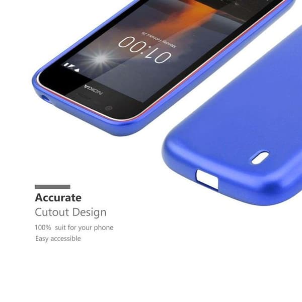 Skyddsfodral för Nokia 1 2018 Skyddsfodral i MATTE METALLBLÅ Design Blå