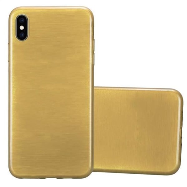 Skyddsskal - CADORABO - Apple iPhone XS MAX - Guld - Silikon TPU - Ultra tunn Gul