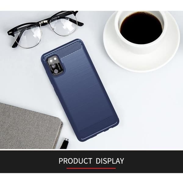 Skal för Samsung Galaxy A41 BORSTAD BLÅ Kolfiberdesign Blå