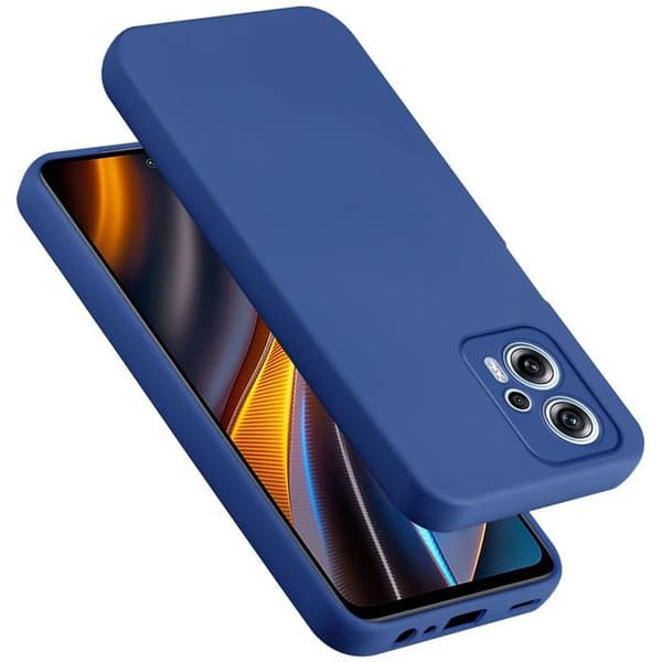 Skyddande stötsäker skal för Xiaomi Poco X4 GT i LIQUID BLUE Blå