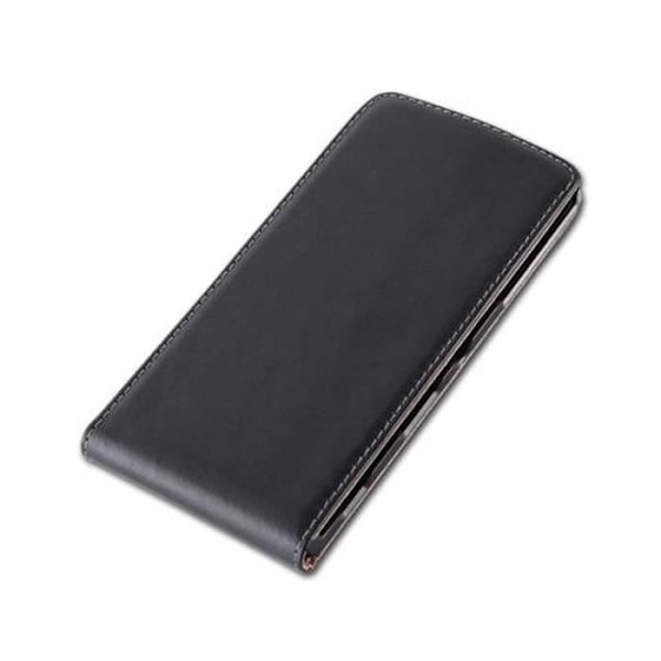 Cadorabo Coque Sony Xperia T3 DESIGN FLIP Stil Etui Housse i Syntetiskt Läder Slät SVARTHYBRID