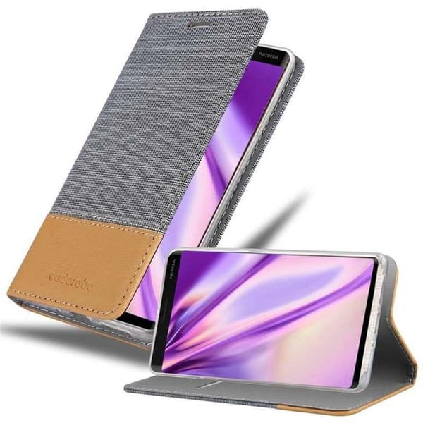Skyddsfodral för Nokia 8 Sirocco i LJUST GRÅ BRUN Stötskyddande Etui Grå